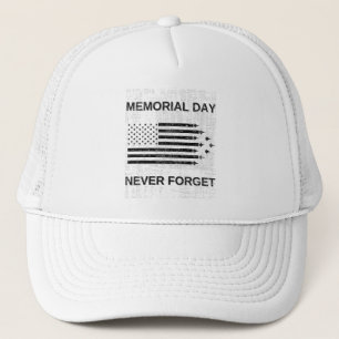 Memorial Day   Wounded Warrior   Military Veteran Trucker Hat