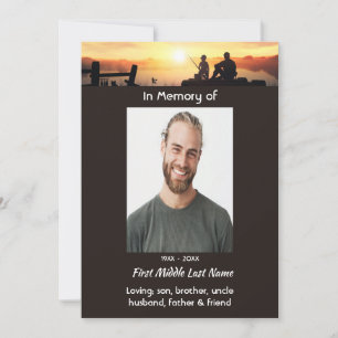 Memorial Father Son Fishing Fisherman  Invitation