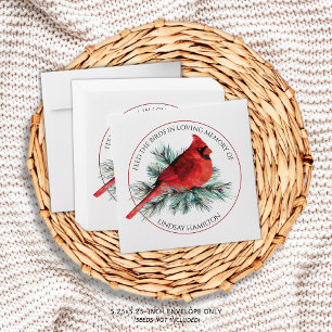 Memorial Feed the Birds Cardinal Pine Favor Envelope