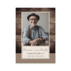 Memorial Floral Rusitc Wood Photo Funeral Keepsake