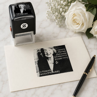 Memorial Forever Name Photo Remembrance Self-inking Stamp