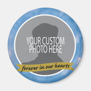 Memorial Forever with sky border custom photo Magnet