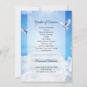 Memorial Funeral Card invitation Design