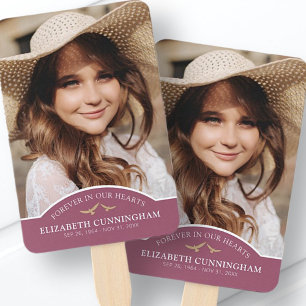 Memorial Funeral Classic Custom Photo Remembrance Hand Fan