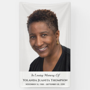 Memorial Funeral Custom Photo Bereavement Sympathy Banner