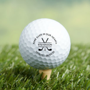 Memorial Funeral In Loving Memory Golf Balls