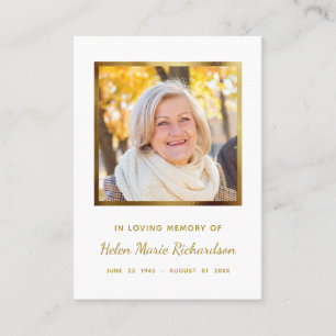 Memorial Funeral In memoriam Wake Viewing Card