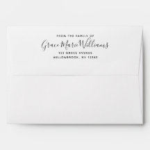 Memorial Funeral Minimal Preprinted Return Address