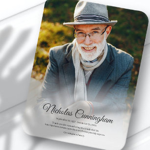Memorial Funeral Modern Classic Simple Photo Magnet