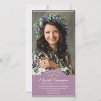 Memorial Funeral Monogram Birds Classic Photo