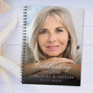 Memorial Funeral Photo Guest Notebook