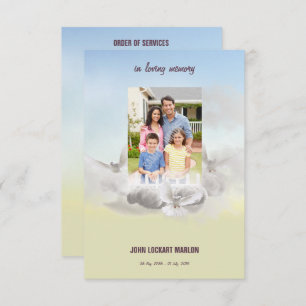 Memorial Funeral Program Card