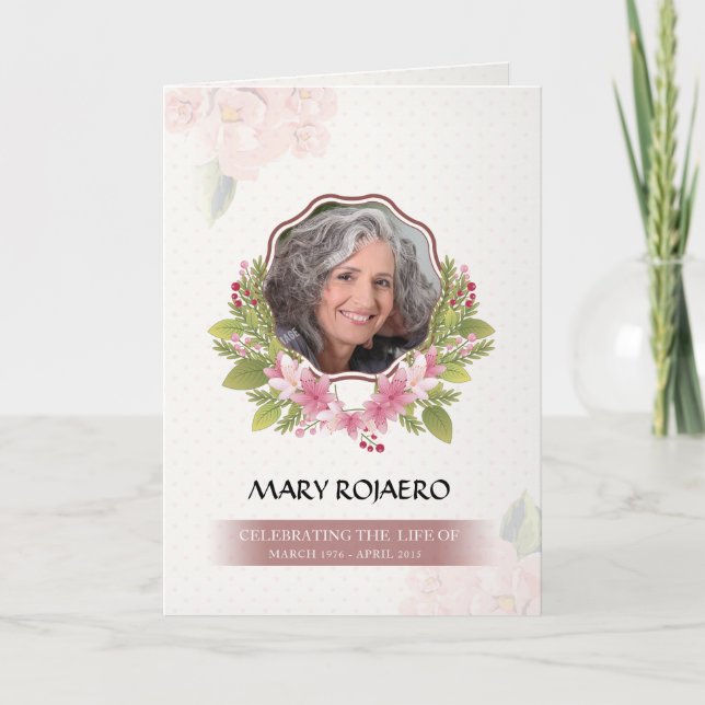 Memorial Funeral Program Template (Front)
