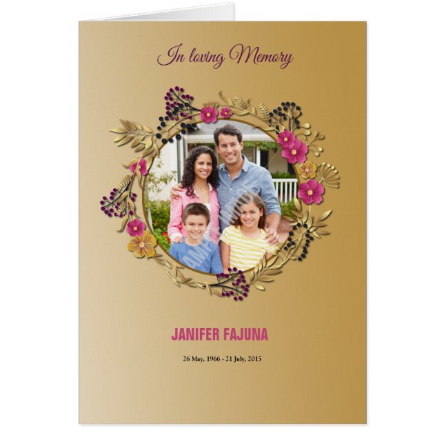 Memorial Funeral Program Template (Front)