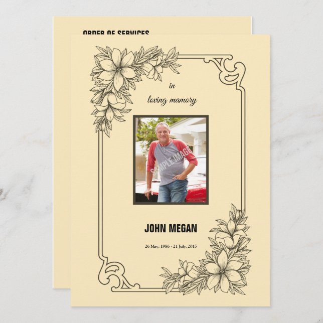 Memorial Funeral  Template (Front/Back)
