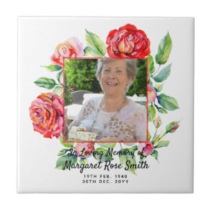 Memorial Gift For Loss of Mother PHOTO Bereavement Tile
