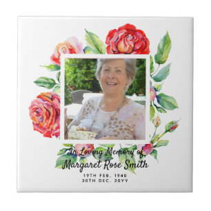 Memorial Gift For Loss of Mother PHOTO Bereavement Tile
