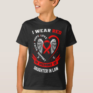 Memorial Gifts For Loss Of Daughter In Law Heart D T-Shirt