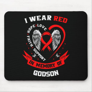 Memorial Gifts For Loss Of Godson Heart Disease Aw Mouse Pad