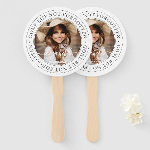 Memorial Gone But Not Forgotten Elegant Chic Photo Hand Fan