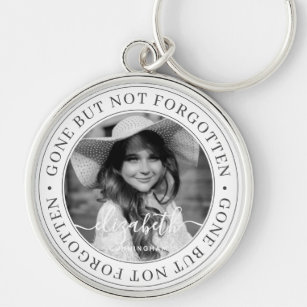 Memorial Gone But Not Forgotten Elegant Chic Photo Key Ring