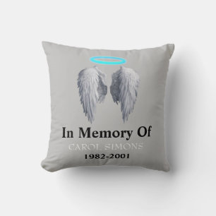 Memorial Halo & Angel Wings Cushion