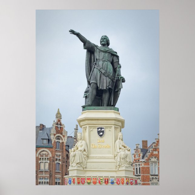 Memorial in Ghent, Belgium Poster (Front)