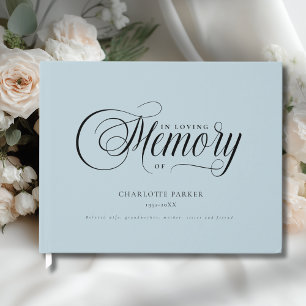 Memorial "In Loving memory" Light-Blue Guest Book