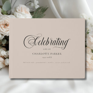 Memorial "In Loving memory" Light-Brown Guest Book