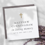 Memorial In Loving Memory Modern Simple Cross Car Magnet<br><div class="desc">This simple and classic design is composed of serif and sans serif typography.</div>