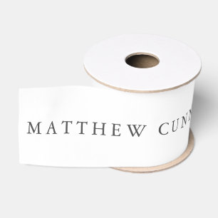Memorial In Loving Memory Modern Simple Grosgrain Ribbon