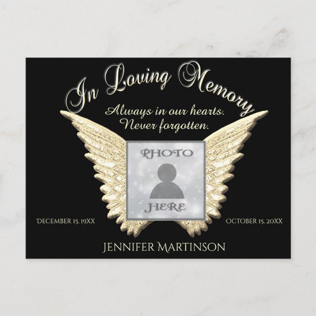 Memorial In Loving Memory Postcard (Front)