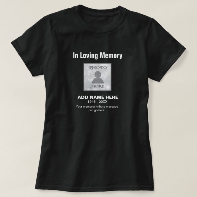 Memorial | In Loving Memory Tshirt (Design Front)
