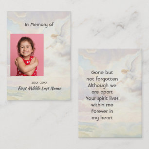 Memorial Keepsake Angel Reaching  Business Card
