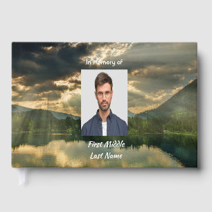 Memorial Keepsake Beautiful Lake Beach Guest Book