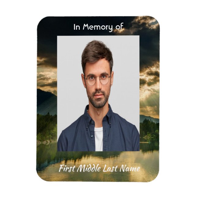 Memorial Keepsake Beautiful Lake Beach  Magnet (Vertical)