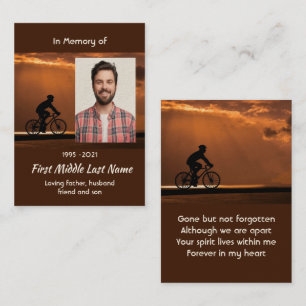  Memorial Keepsake Biking Cycling Bike  Business Card