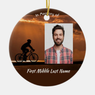 Memorial Keepsake Biking Cycling Bike  Ceramic Tree Decoration