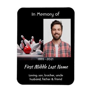 Memorial Keepsake Bowling Bowler Magnet