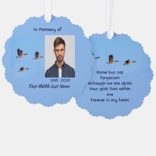 Memorial Keepsake Canada Goose Outdoors Tree Decoration Card