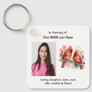 Memorial Keepsake Cardinal Bird Key Ring