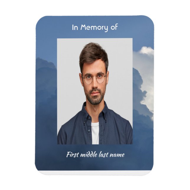 Memorial Keepsake Clouds Sky Heavenly Magnet (Vertical)