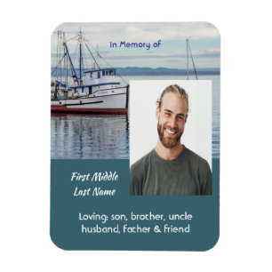 Memorial Keepsake Commercial Fisherman Magnet