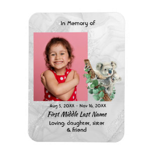 Memorial Keepsake Cute Little Koala Children Magnet