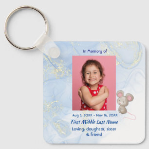 Memorial Keepsake Cute Little Mouse Children Key Ring
