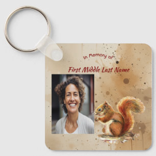Memorial Keepsake Cute Red Squirrel Key Ring