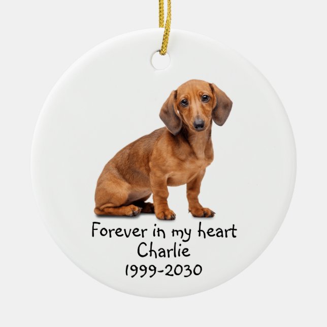 Memorial Keepsake Dog Pet Animal  Ceramic Ornament (Front)