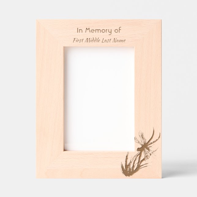  Memorial Keepsake Dragonfly Watercolor  Etched Frames (Front)