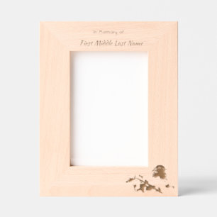 Memorial Keepsake English Robin Bird Etched Frames