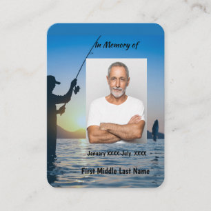 Memorial Keepsake Fisherman Fishing Fish Business Card